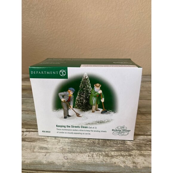 Dept 56 Dickens’ Village Keeping the Streets Clean New inBox #56.58532 Set of 2 - Picture 10 of 11
